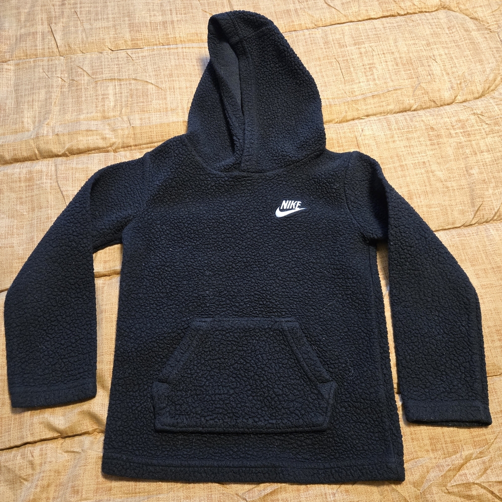 Nike Kids Cozy Black Sherpa Hoodie